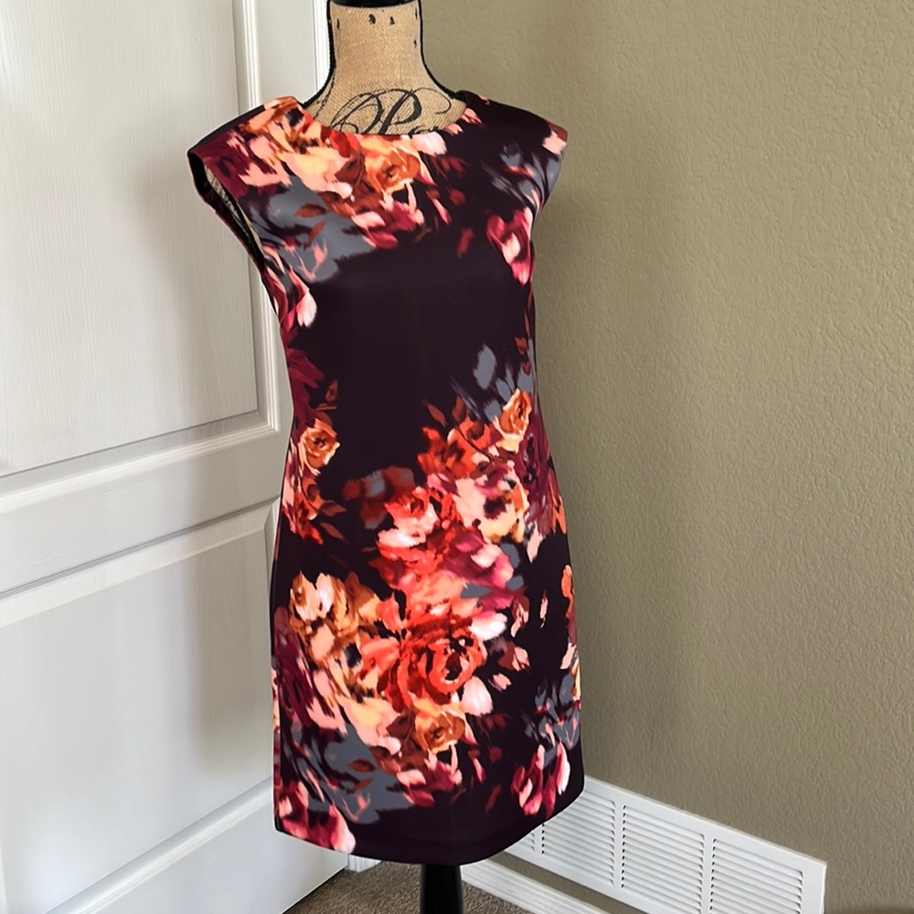 Cynthia Rowley Autumn Colors Plum Scuba Dress with Gold Zipper